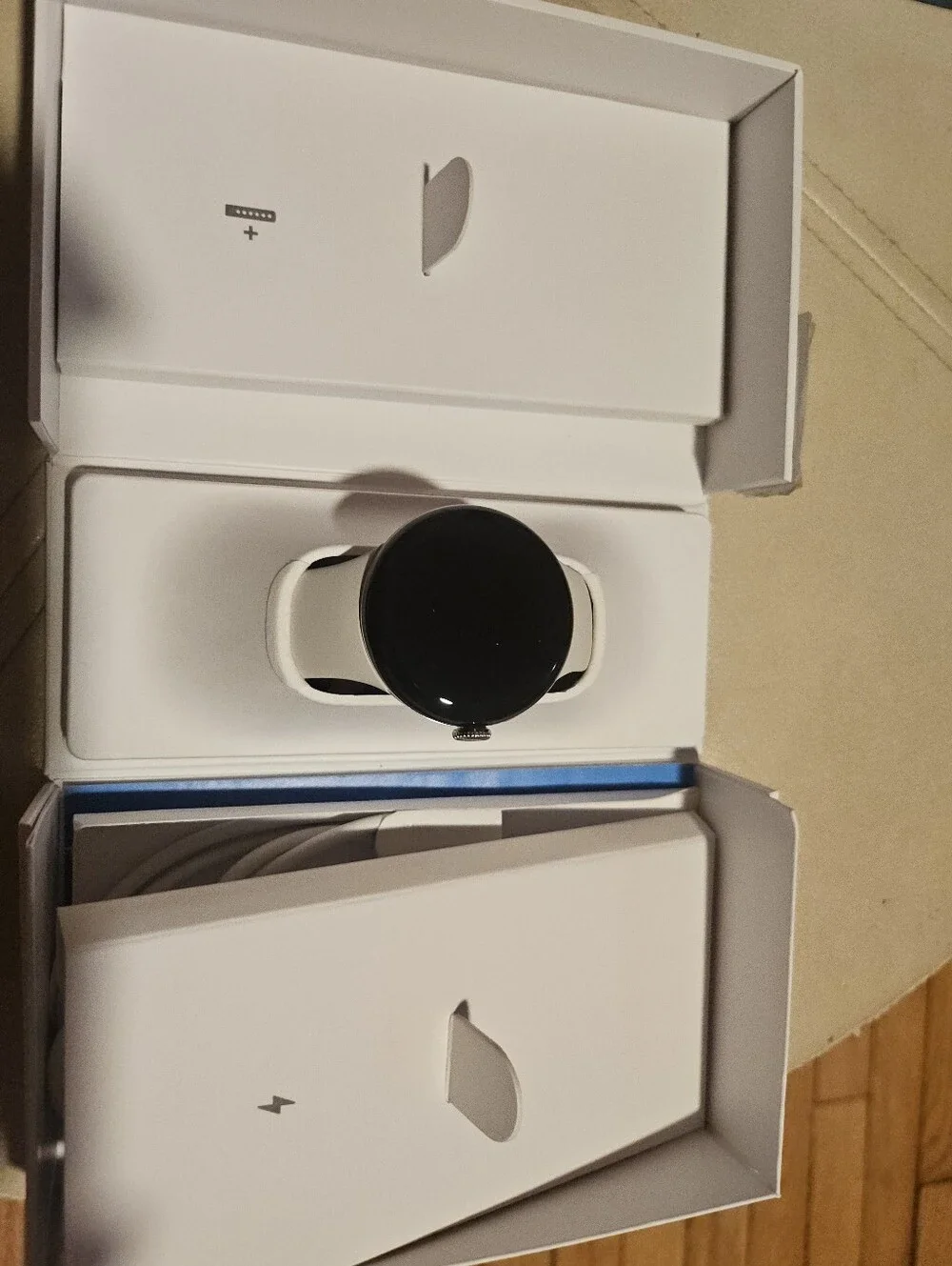 google Pixel Watch 2 — White Case with Black Display